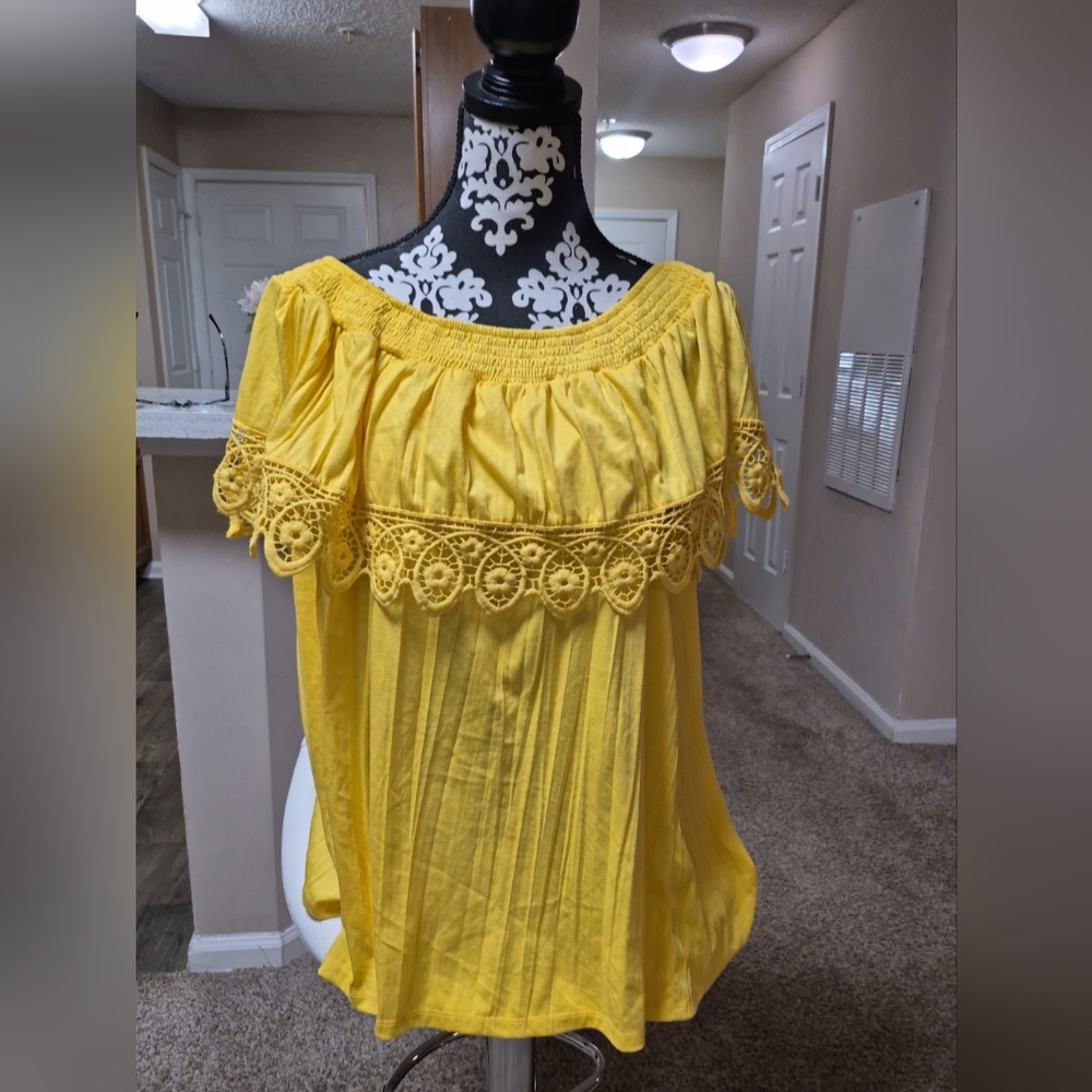 Ashley Stewart Yellow Blouse Elegant and Vibrant